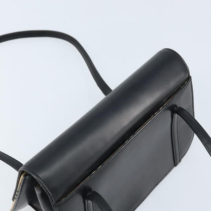 Burberrys Burberrys Nova Check Hand Bag Leather Black Silver Authentic ep13393