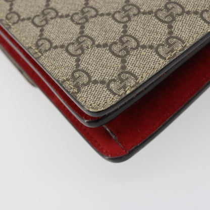 Gucci GUCCI GG Supreme Dionysus Chain Shoulder Bag PVC Beige Silver 400249 Authentic 165253