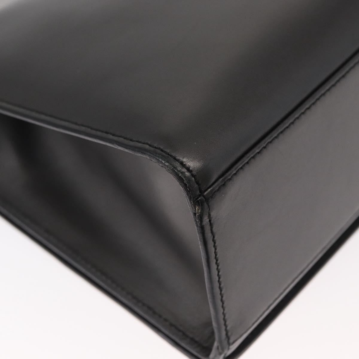 Gucci GUCCI Shoulder Bag Leather Black Gold Authentic BA8638