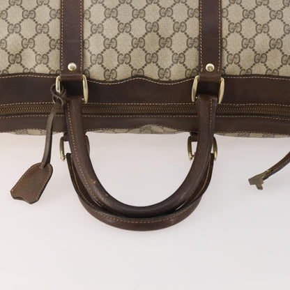 Gucci GUCCI GG Supreme Boston Bag PVC Beige Gold Authentic 175449