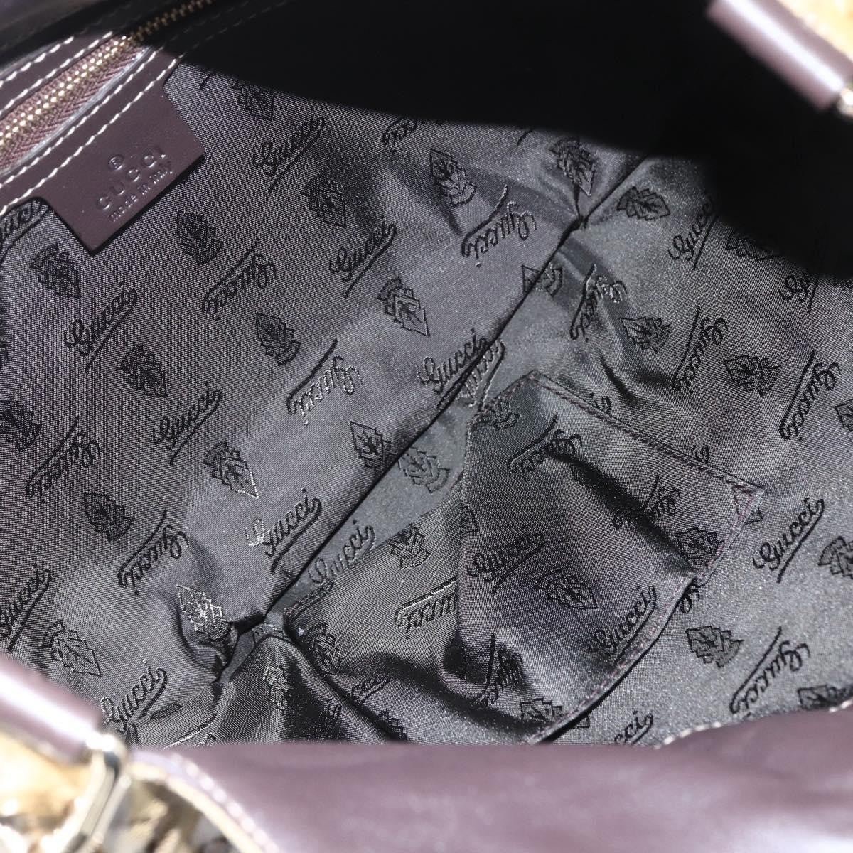 Gucci GUCCI GG Crystal Histeria Bag Coated Canvas 2way Beige Gold 203486 Authentic 154644