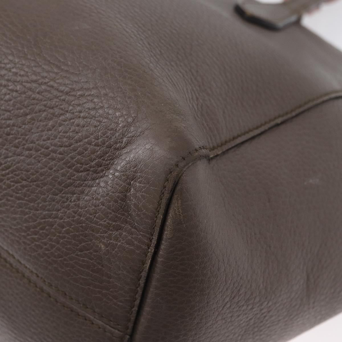 Gucci GUCCI Tote Bag Leather Brown Gold 354408 Authentic bs33432