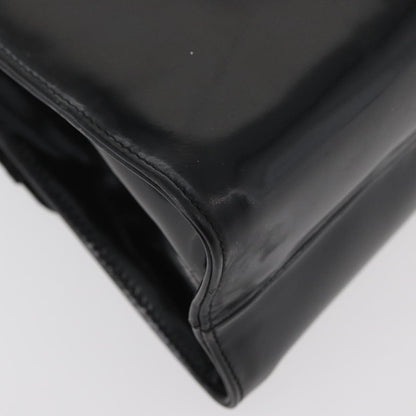 Salvatore Ferragamo Salvatore Ferragamo Vala Hand Bag Patent leather 2way Black Gold Authentic LNZ738