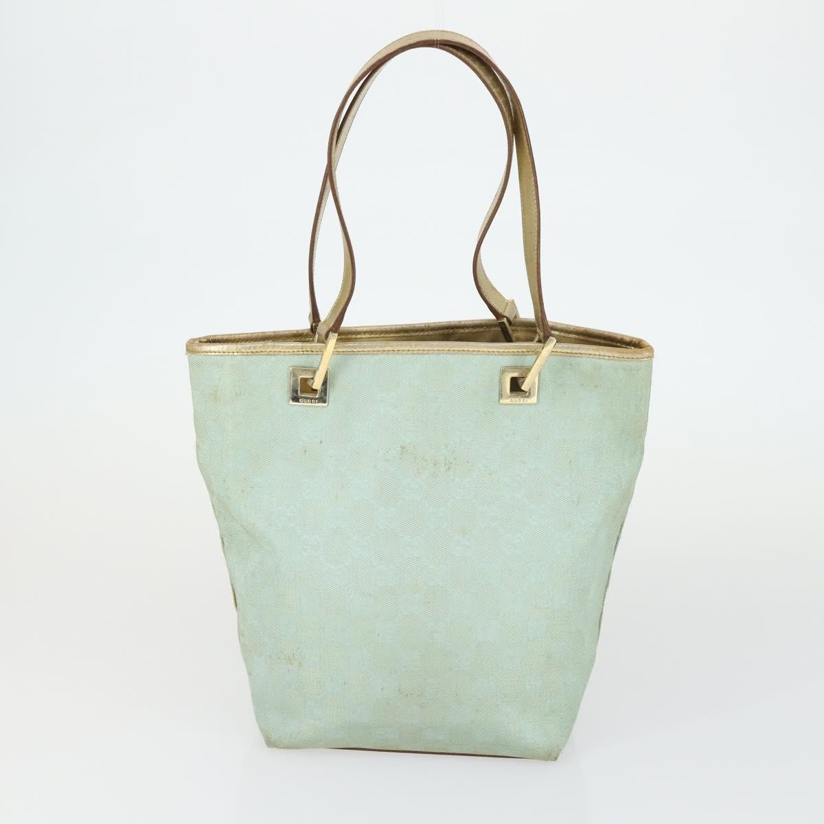 Gucci GUCCI GG Canvas Shoulder Bag 2 Set Baby Blue Beige Authentic 172063