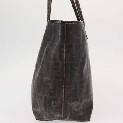 Fendi FENDI Zucca Canvas Tote Bag Coated Canvas Black Brown Authentic ka771