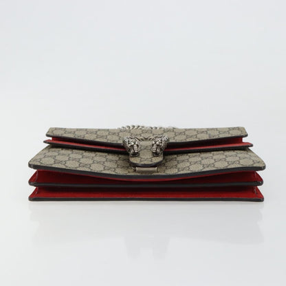 Gucci GUCCI GG Supreme Dionysus Chain Shoulder Bag PVC Beige Silver 400249 Authentic 165253