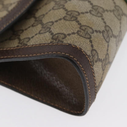 Gucci GUCCI GG Supreme Web Sherry Line Bag PVC Beige Gold 67 039 3087 Authentic 173857