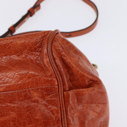 Chloé Chloé Chloe Etel Hand Bag Leather 2way Orange Gold Authentic am9029