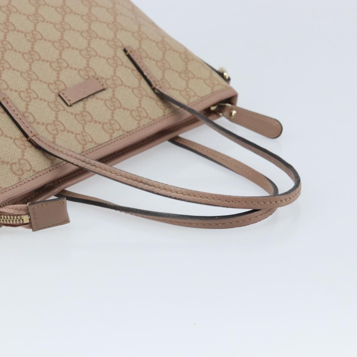 Gucci GUCCI GG Supreme Tote Bag PVC Beige Gold 353440 Authentic YKZ112
