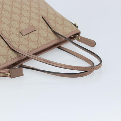 Gucci GUCCI GG Supreme Tote Bag PVC Beige Gold 353440 Authentic YKZ112