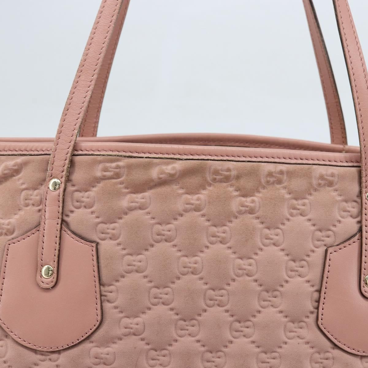 Gucci GUCCI GG Canvas Tote Bag Nylon Pink Gold 211976 Authentic LNZ669
