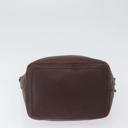 Coach Coach Shoulder Bag Leather Brown Gold Authentic 172666