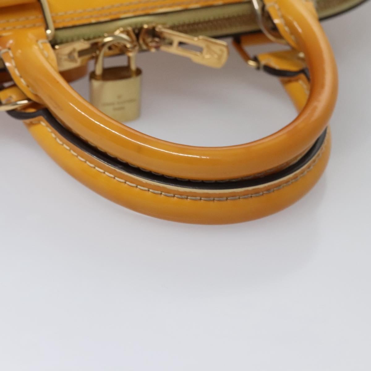 Louis Vuitton LOUIS VUITTON Monogram Vernis Alma PM Hand Bag Citrin M90101 LV Authentic EC497