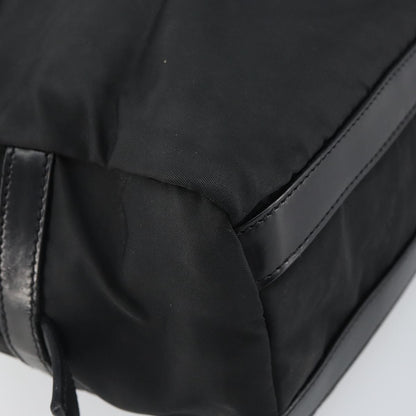 Prada PRADA Hand Bag Nylon Black Silver Authentic ka1246