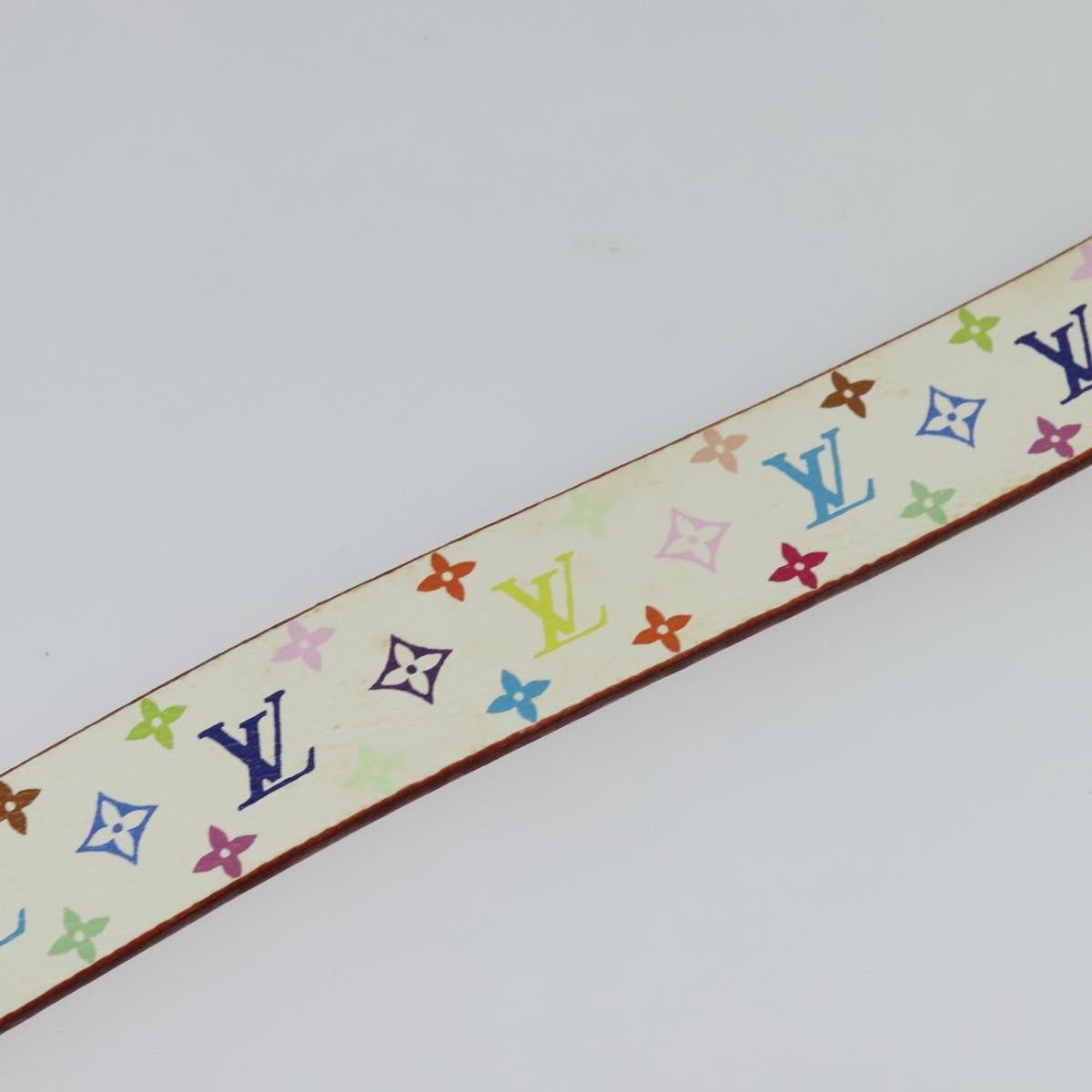 Louis Vuitton LOUIS VUITTON Monogram Multicolor Ceinture Carre Belt White M9270U LV Authentic MY153 Bag