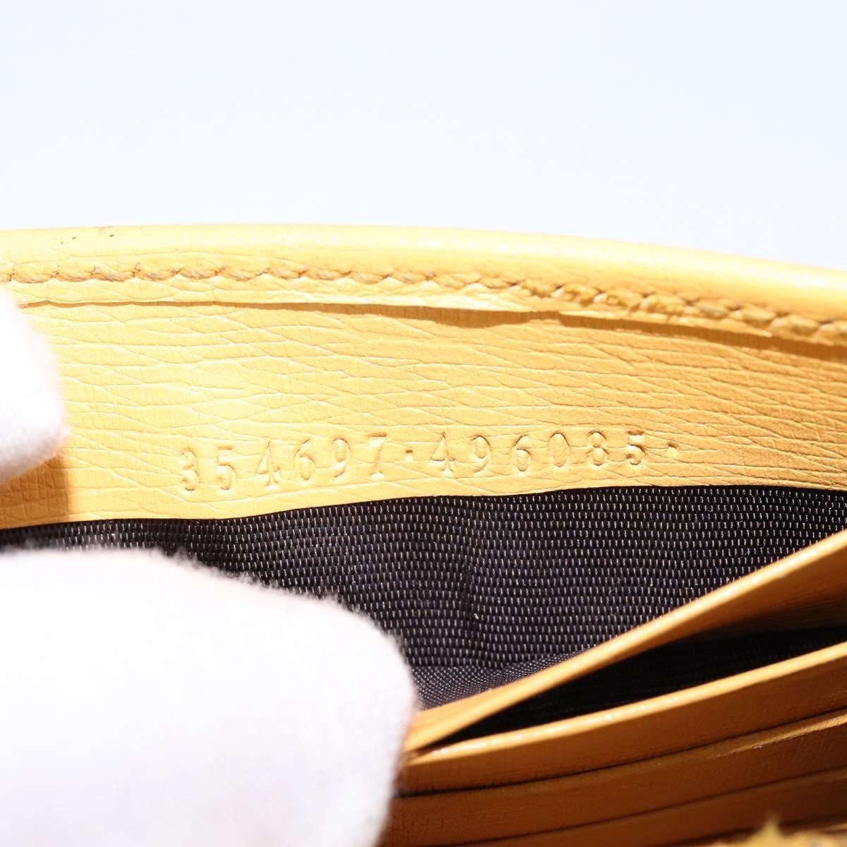 Gucci GUCCI Chain Shoulder Bag Leather Yellow 354697 Authentic 142696