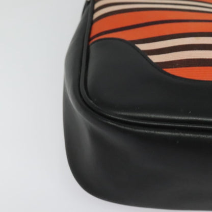 Burberry BURBERRY Blue Label Shoulder Bag Canvas Orange Silver Authentic 140671