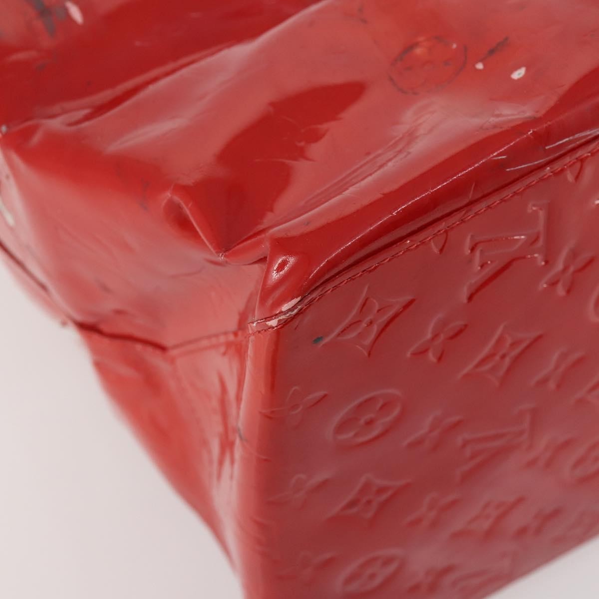 Louis Vuitton LOUIS VUITTON Monogram Vernis Reade GM Tote Bag Rouge M91084 LV Authentic ARZ211