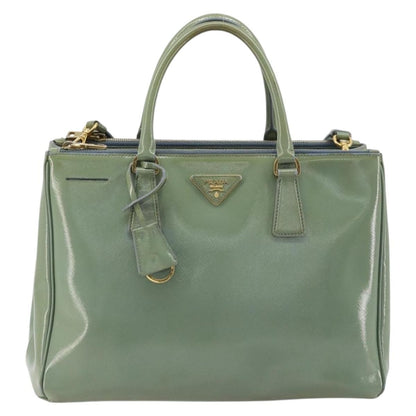 Prada PRADA Galleria Hand Bag Safiano leather 2way Green Gold Authentic bs35189