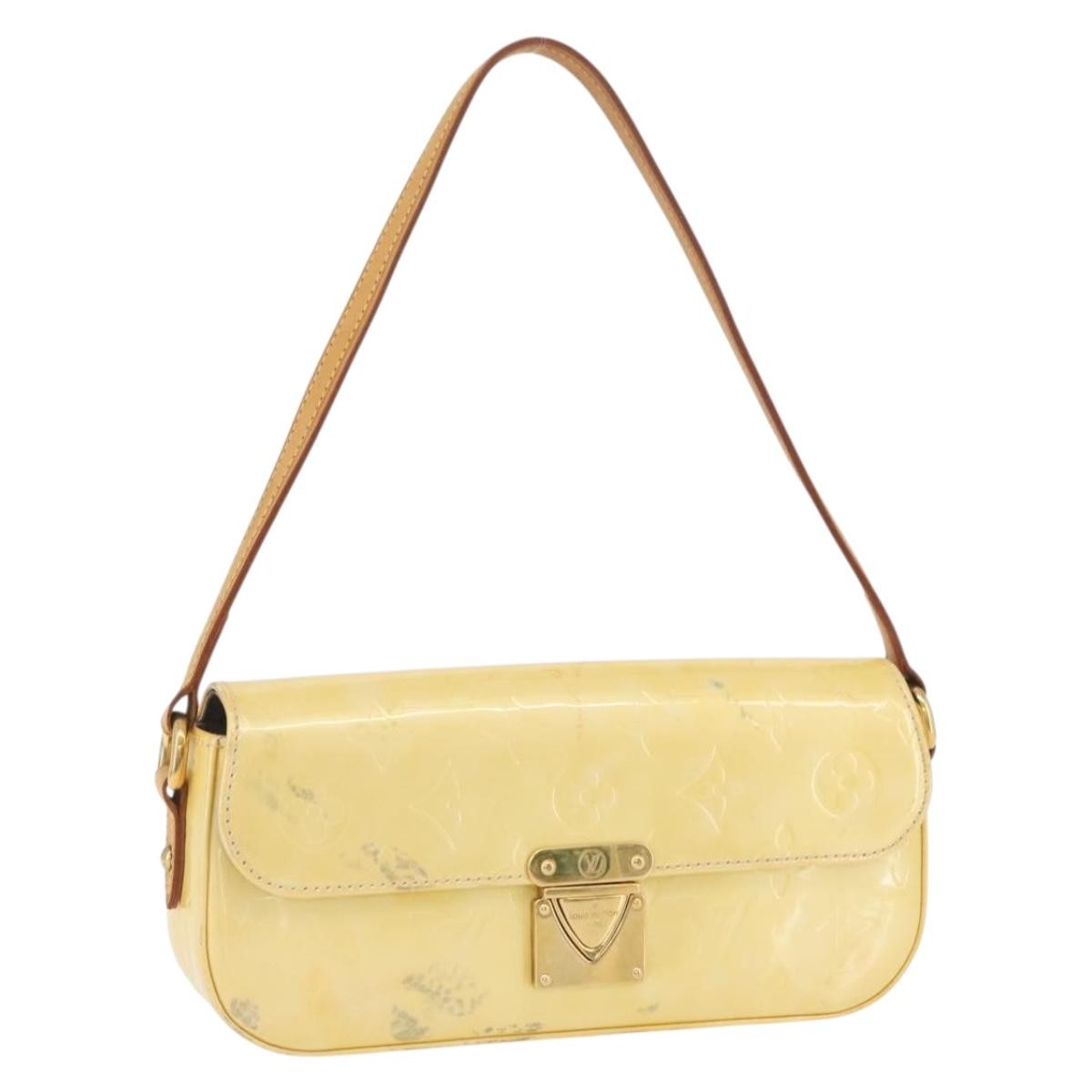 Louis Vuitton LOUIS VUITTON Monogram Vernis Malibu Street Bag Perle M91507 LV Authentic BAZ639