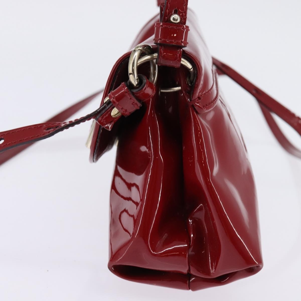 Chloé Chloé Chloe 2way Pouch Enamel Red Gold Authentic bs29581 Bag