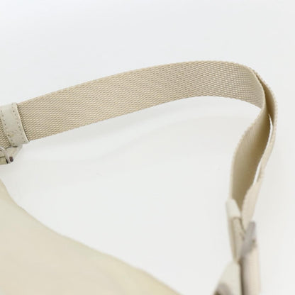 Prada PRADA Shoulder Bag Nylon Leather Ivory Silver Authentic 163087