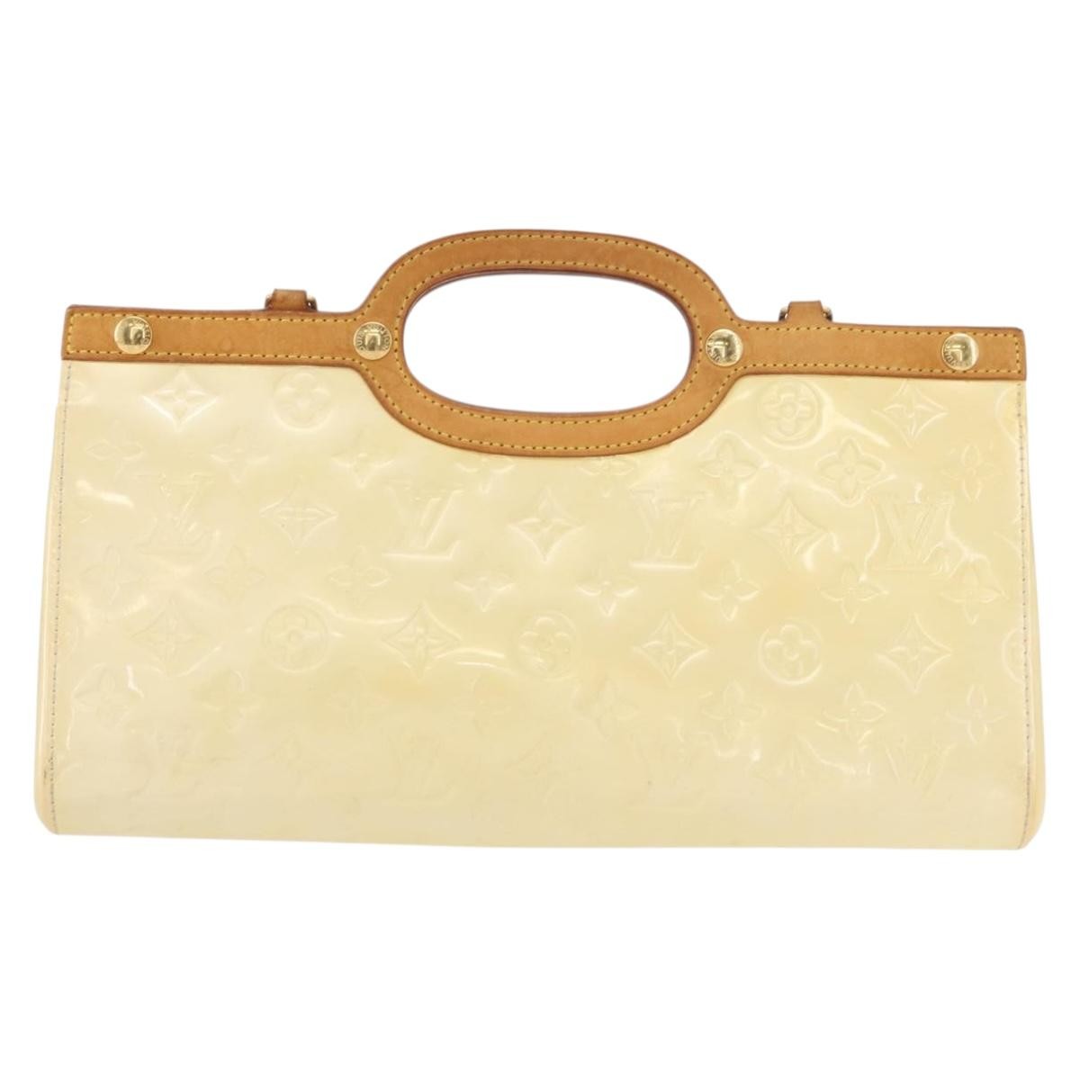 Louis Vuitton LOUIS VUITTON Monogram Vernis Roxbury Drive Hand Bag Perle M91374 LV Authentic 156779