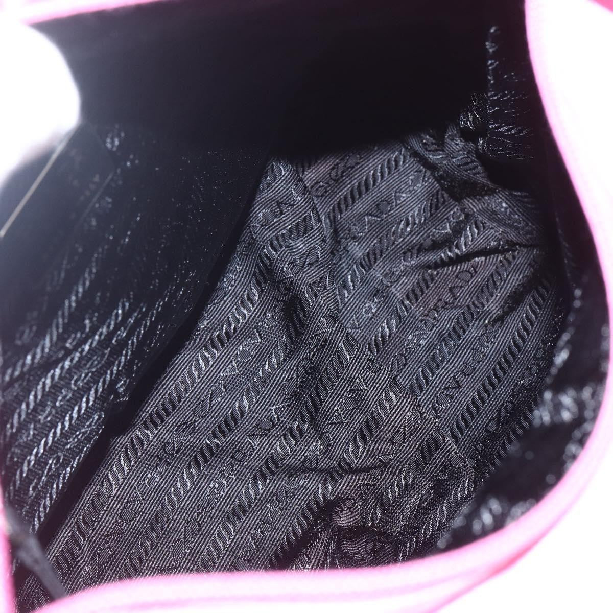 Prada PRADA Tote Bag Nylon Pink Silver Authentic 164823