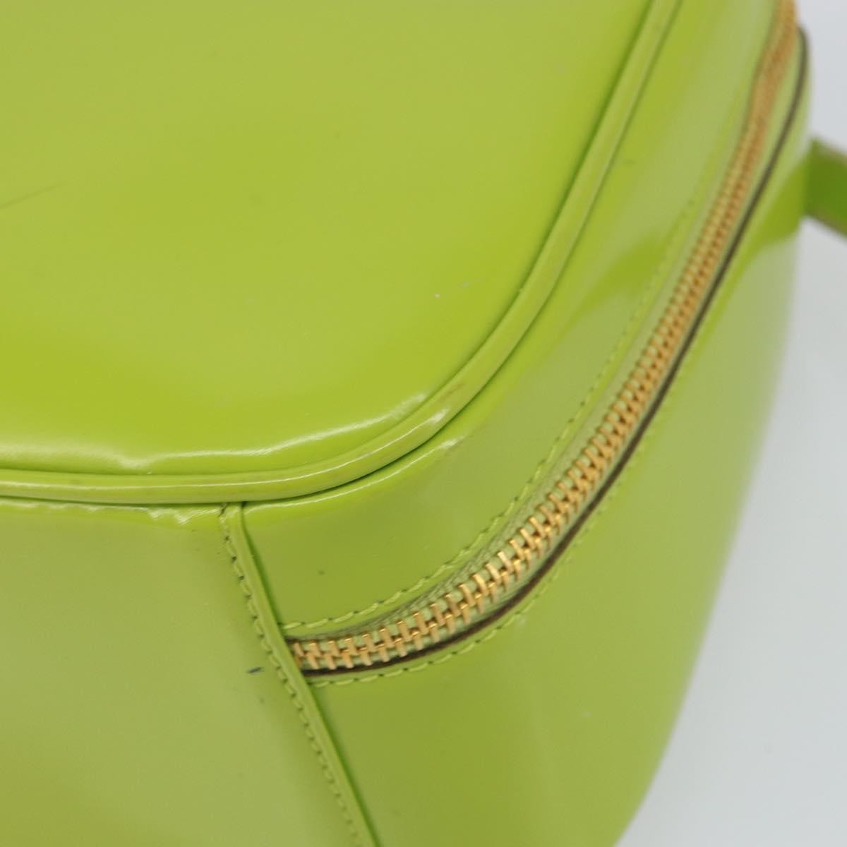 Gucci GUCCI Bamboo Hand Bag Enamel 2way Green Gold 000 2040 0323 Authentic 160576