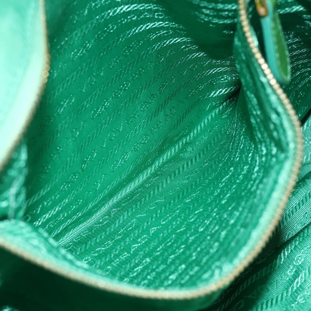 Prada PRADA Tote Bag Nylon Green Gold Authentic 155942