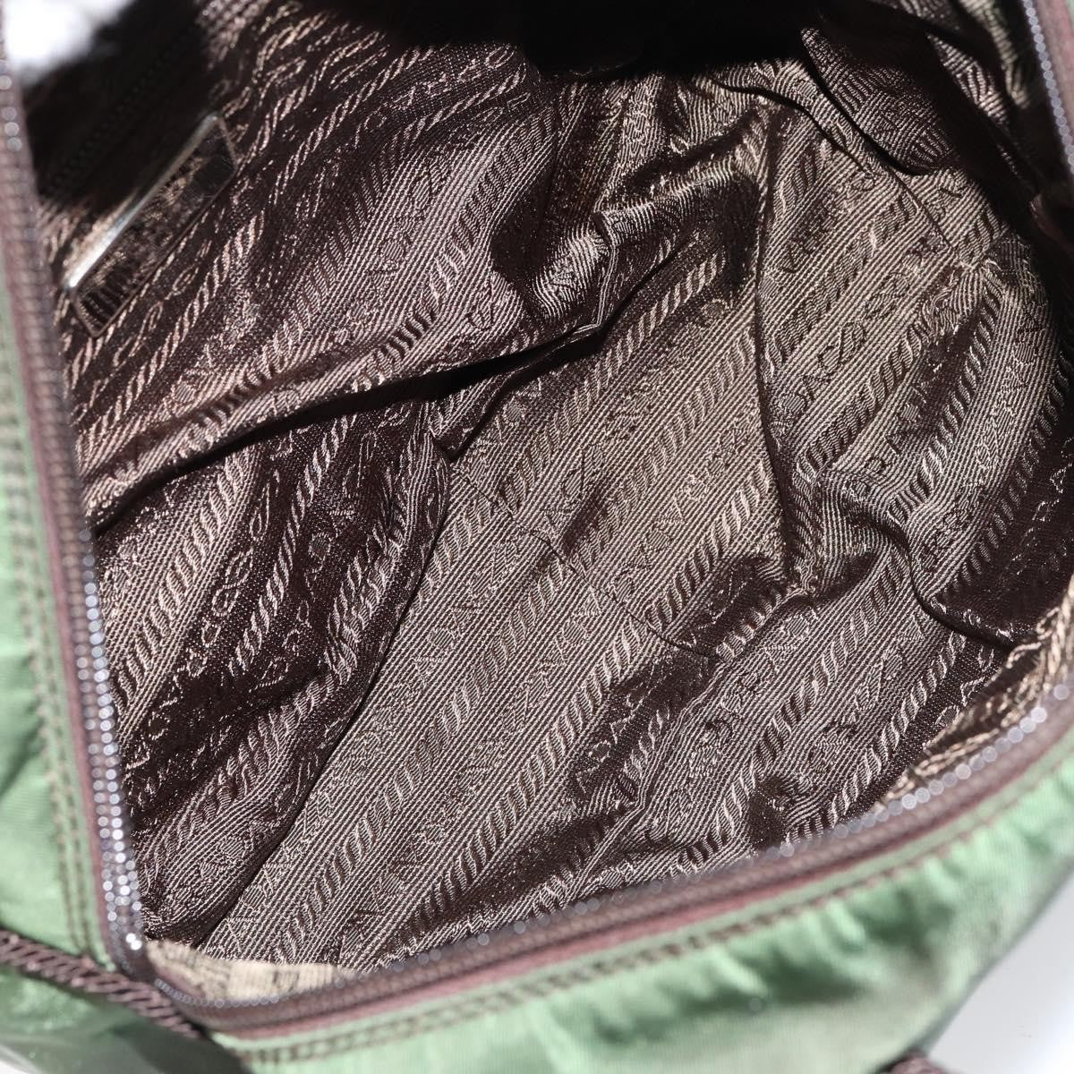 Prada PRADA Hand Bag Nylon Green Authentic 153060