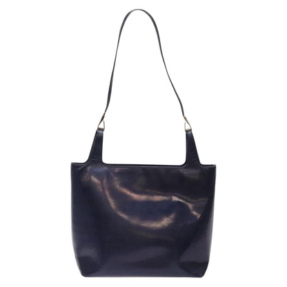 Gucci GUCCI Shoulder Bag Enamel Navy Silver Authentic bs28873