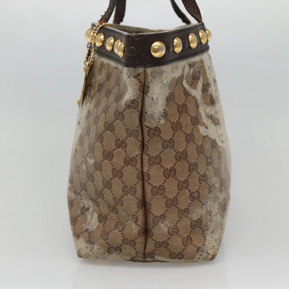 Gucci GUCCI GG Crystal Tote Bag Beige 207291 Authentic MX192