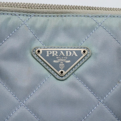 Prada PRADA Tote Bag Nylon Light Blue Silver Authentic 170632