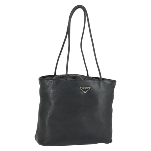 Prada PRADA Tote Bag Leather Black Authentic 165044