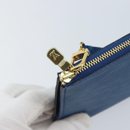 Louis Vuitton LOUIS VUITTON Epi Pochette Accessoires Pouch Blue M52985 LV Authentic BA11656 Bag