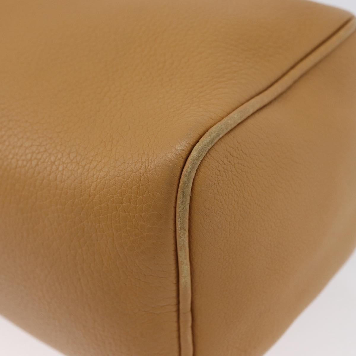 Prada PRADA Shoulder Bag Leather Brown Gold Authentic 172272