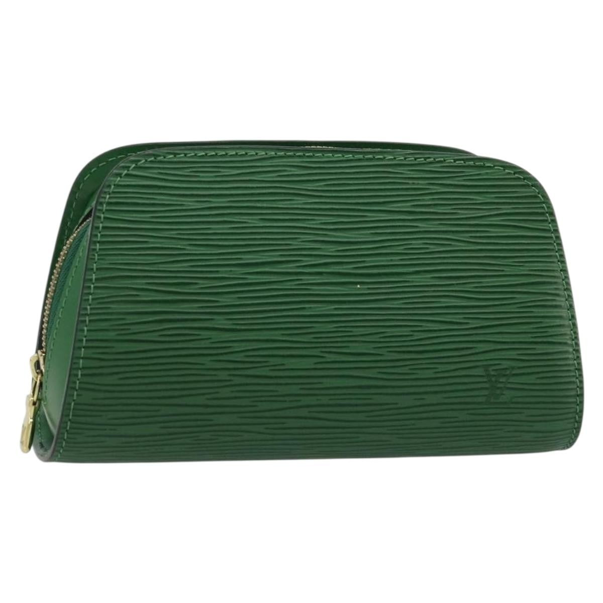 Louis Vuitton LOUIS VUITTON Epi Dauphine PM Cosmetic Pouch Green M48444 LV Authentic BA12760 Bag