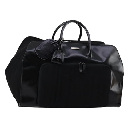 Gucci GUCCI Boston Bag Nylon Leather Black Silver 012 1553 0269 Authentic ti3430