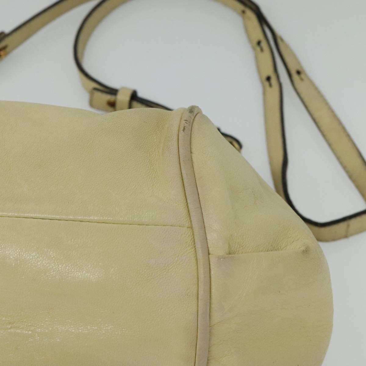 Chloé Chloé Chloe Etel Hand Bag Leather 2way Ivory Gold Authentic 138190