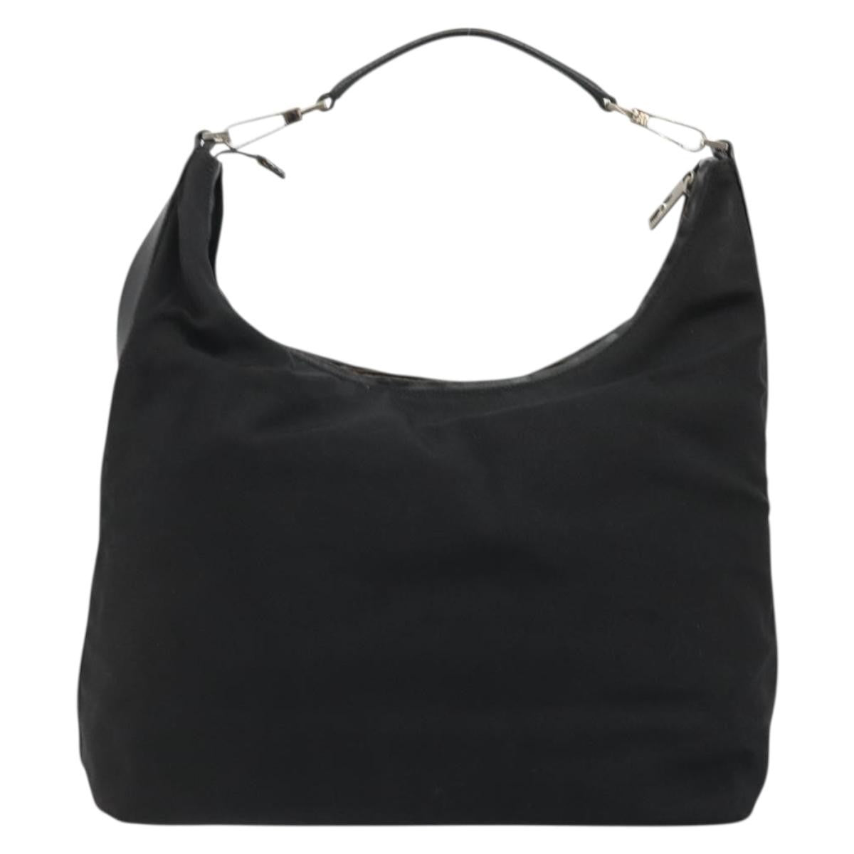 Gucci GUCCI Shoulder Bag Nylon Black Silver 001 1955 3444 Authentic 175342
