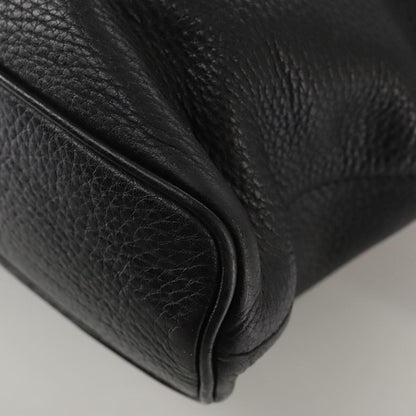 Burberrys Burberrys Hand Bag Leather Black Gold Authentic bs20817