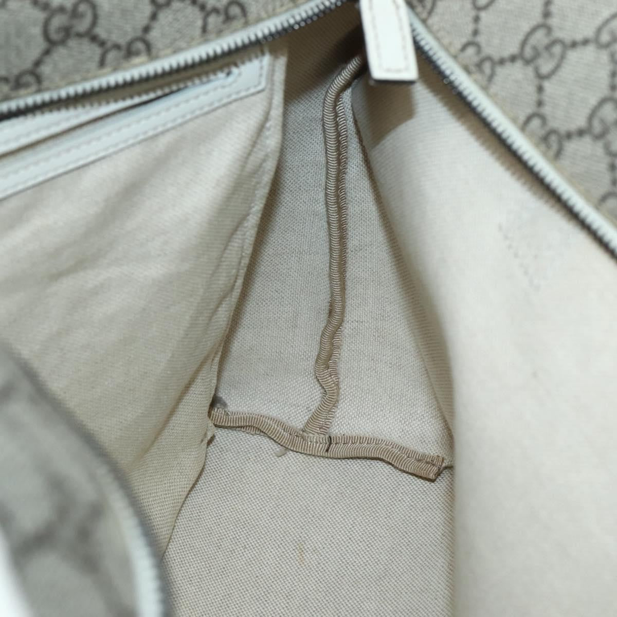 Gucci GUCCI GG Supreme Tote Bag PVC Beige Silver 211137 Authentic BA5762