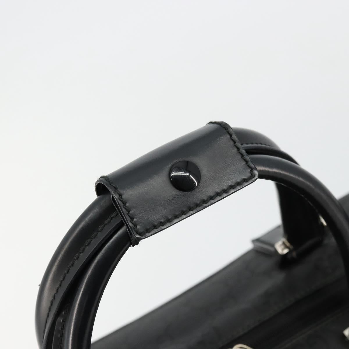 Gucci GUCCI GG Supreme Boston Bag PVC Black Silver Authentic ep14143