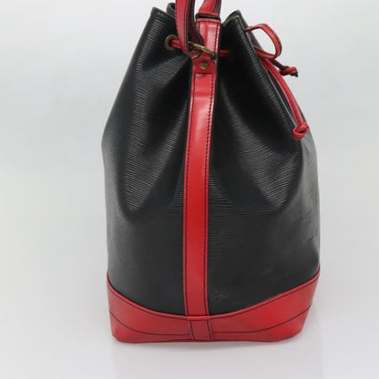 Louis Vuitton LOUIS VUITTON Epi Noe Shoulder Bag Bicolor Black Red M44017 LV Authentic 127971