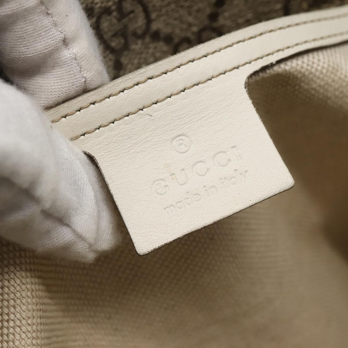 Gucci GUCCI GG Supreme Tote Bag PVC Beige Silver 211137 Authentic BA5762
