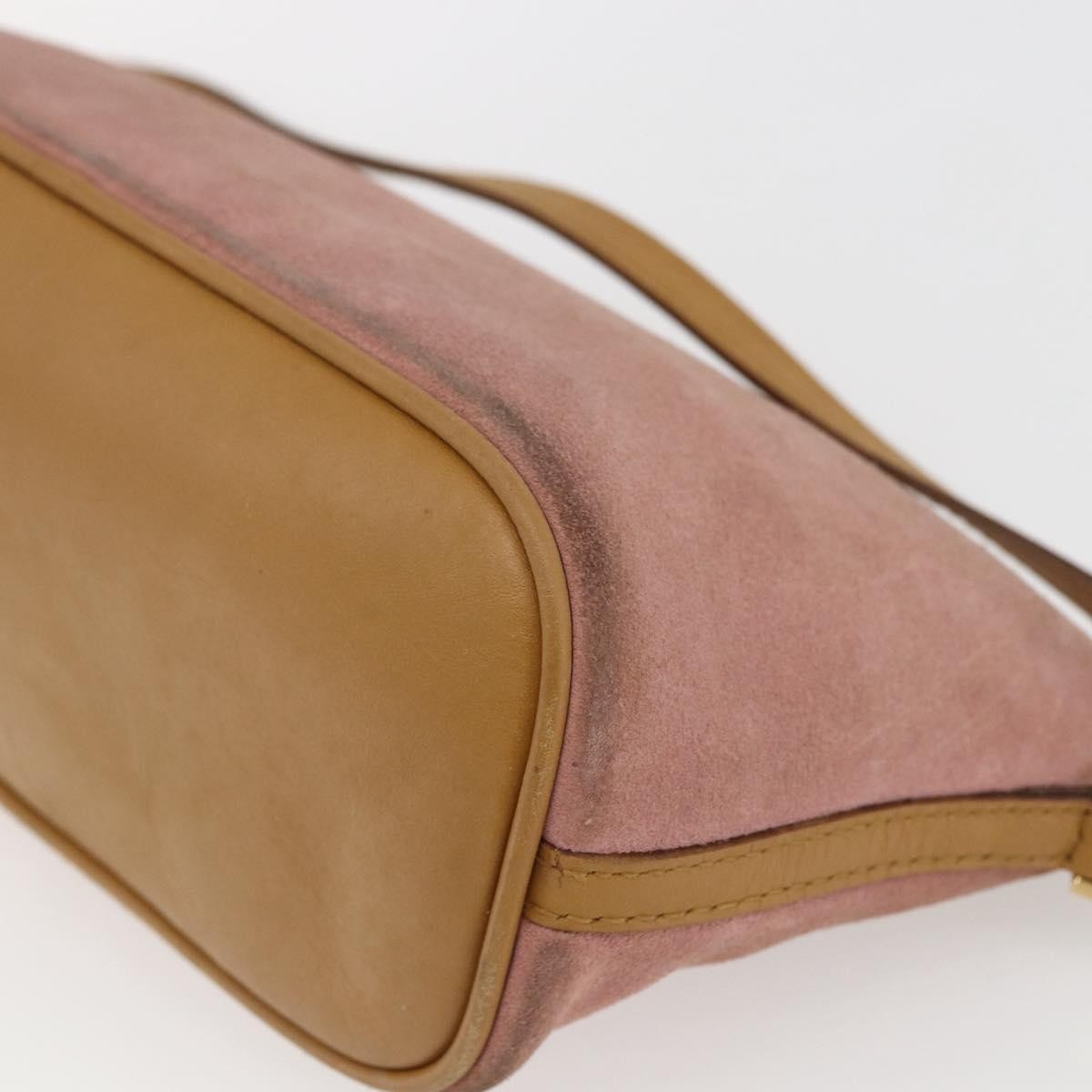 Gucci GUCCI Accessory Pouch Suede Pink Gold 039 1103 Authentic 173549 Bag