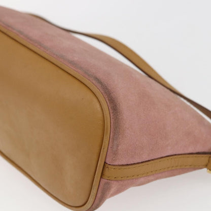 Gucci GUCCI Accessory Pouch Suede Pink Gold 039 1103 Authentic 173549 Bag