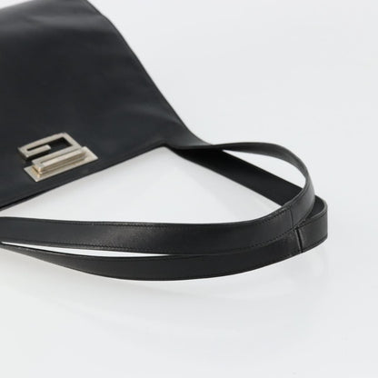 Gucci GUCCI Shoulder Bag Leather Black Silver 001 3038 Authentic 178252