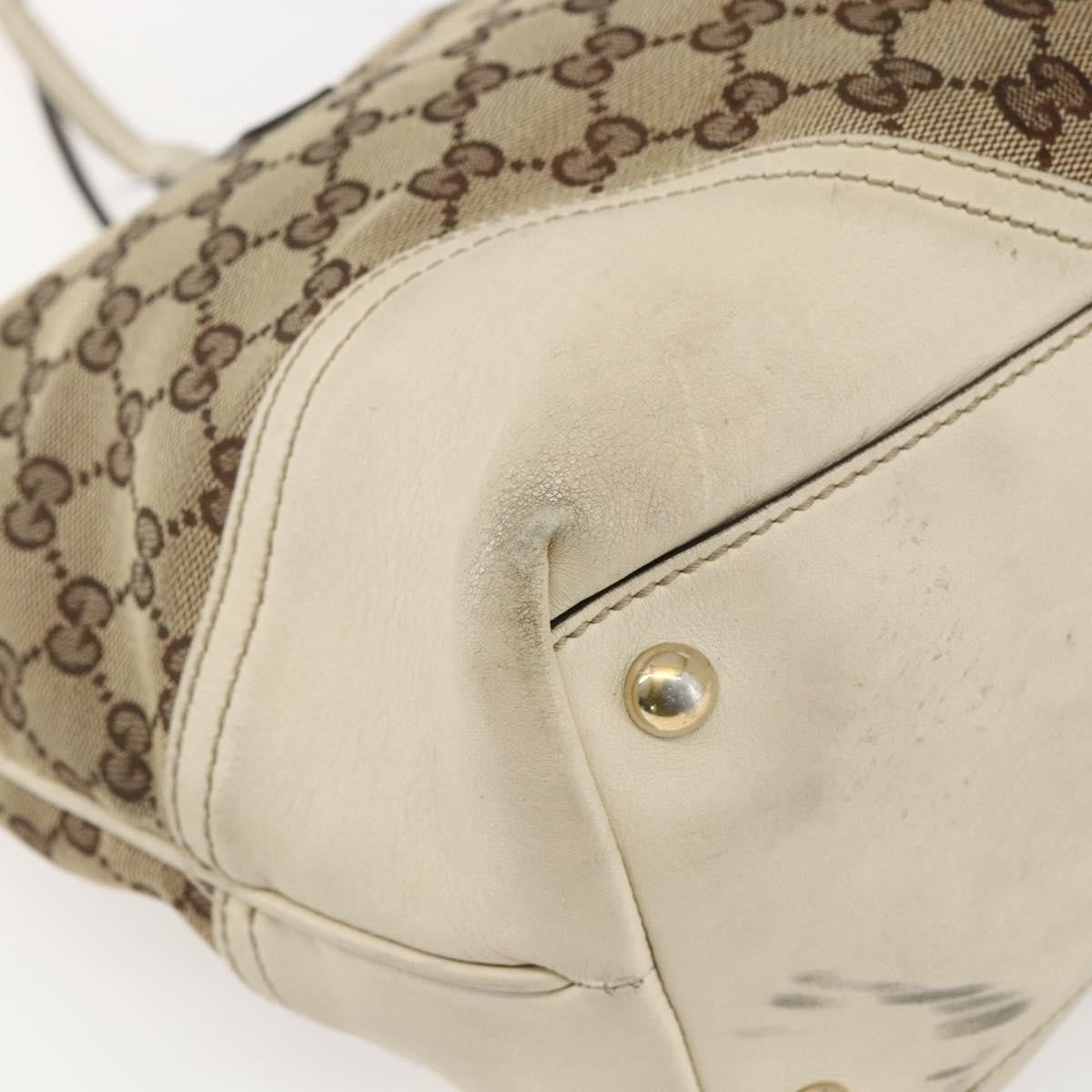 Gucci GUCCI GG Canvas Tote Bag Beige Gold 169946 Authentic BA9932